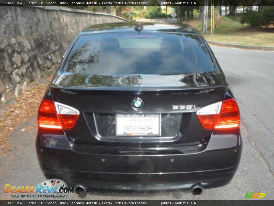 2007 BMW 3 Series 335i Sedan Black Sapphire Metallic / Terra/Black Dakota Leather Photo #16