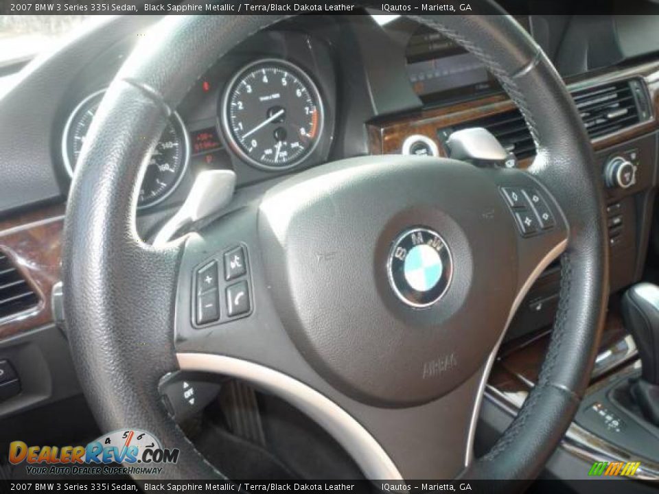 2007 BMW 3 Series 335i Sedan Black Sapphire Metallic / Terra/Black Dakota Leather Photo #19