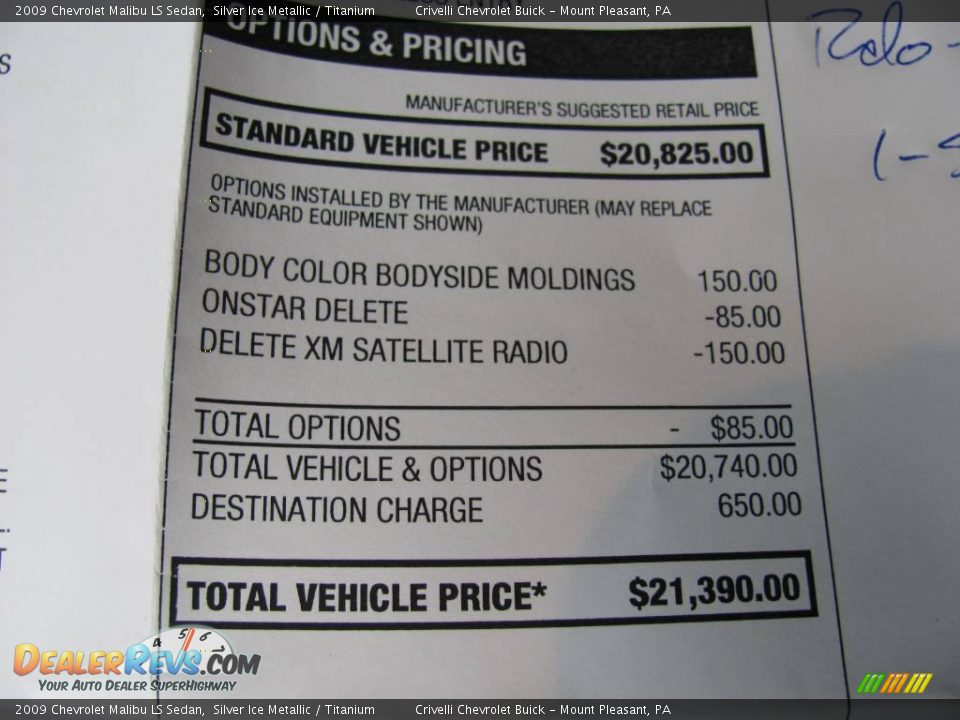 2009 Chevrolet Malibu LS Sedan Silver Ice Metallic / Titanium Photo #29