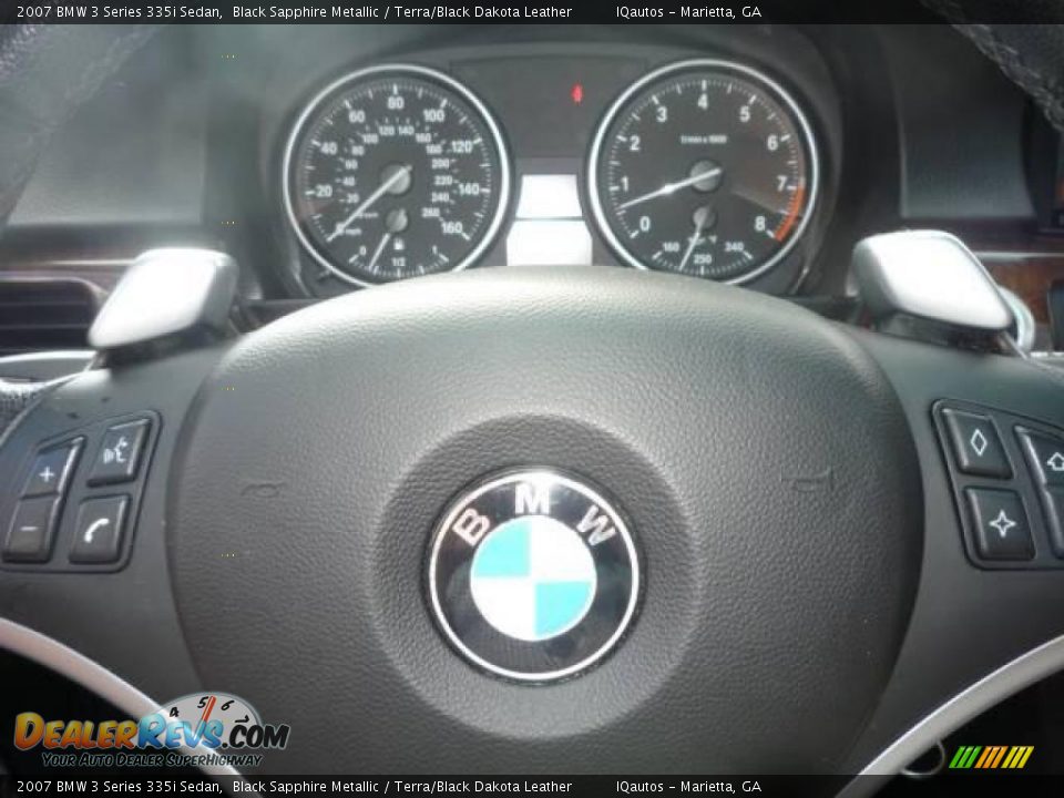 2007 BMW 3 Series 335i Sedan Black Sapphire Metallic / Terra/Black Dakota Leather Photo #20