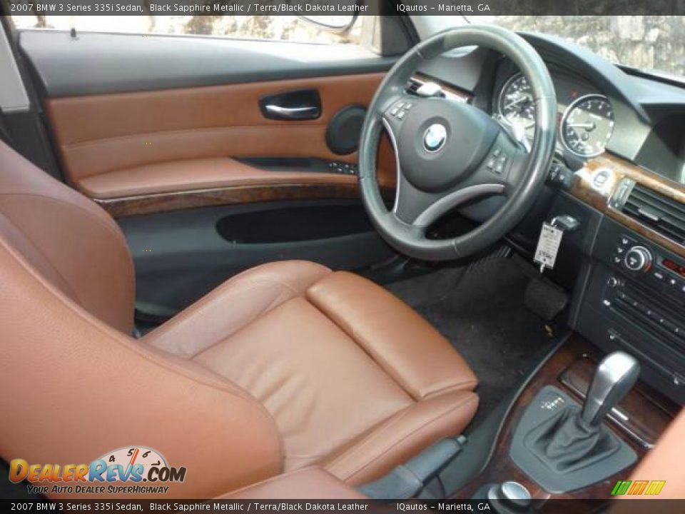 2007 BMW 3 Series 335i Sedan Black Sapphire Metallic / Terra/Black Dakota Leather Photo #21