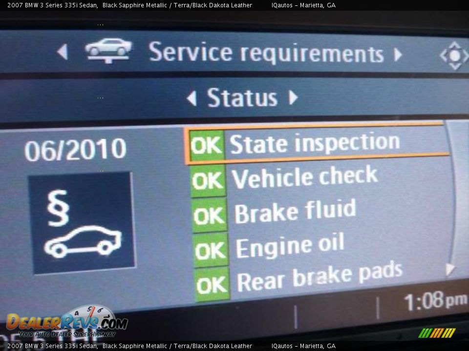 2007 BMW 3 Series 335i Sedan Black Sapphire Metallic / Terra/Black Dakota Leather Photo #28
