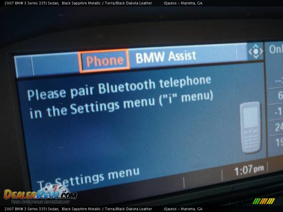 2007 BMW 3 Series 335i Sedan Black Sapphire Metallic / Terra/Black Dakota Leather Photo #29