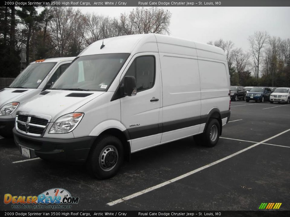 2009 Dodge Sprinter Van 3500 High Roof Cargo Arctic White / Gray Photo #2