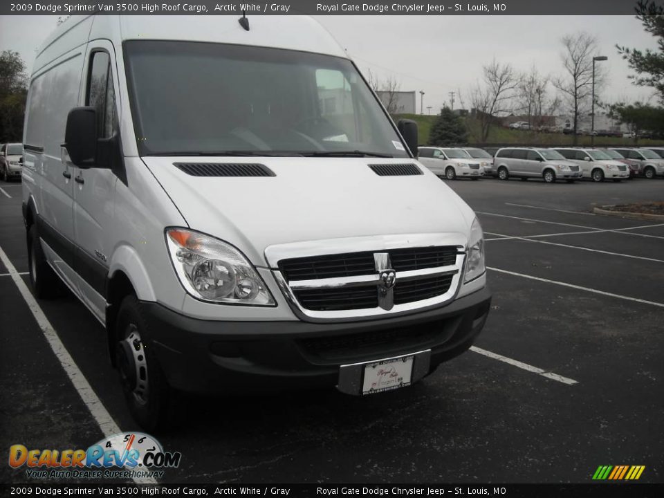 2009 Dodge Sprinter Van 3500 High Roof Cargo Arctic White / Gray Photo #4