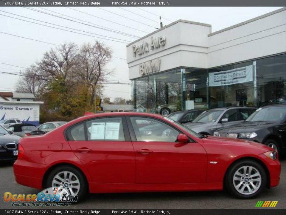 2007 BMW 3 Series 328xi Sedan Crimson Red / Beige Photo #1