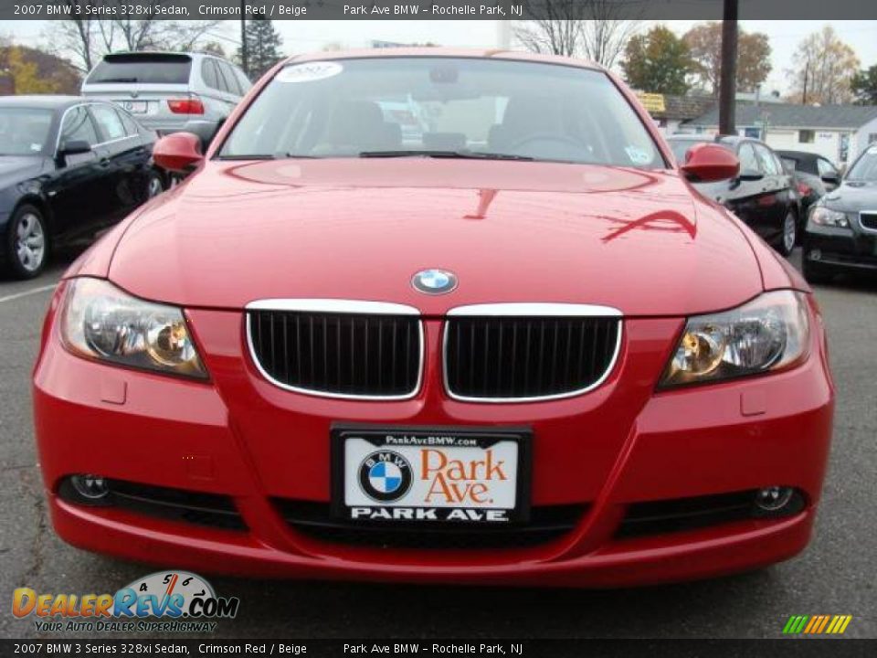 2007 BMW 3 Series 328xi Sedan Crimson Red / Beige Photo #3