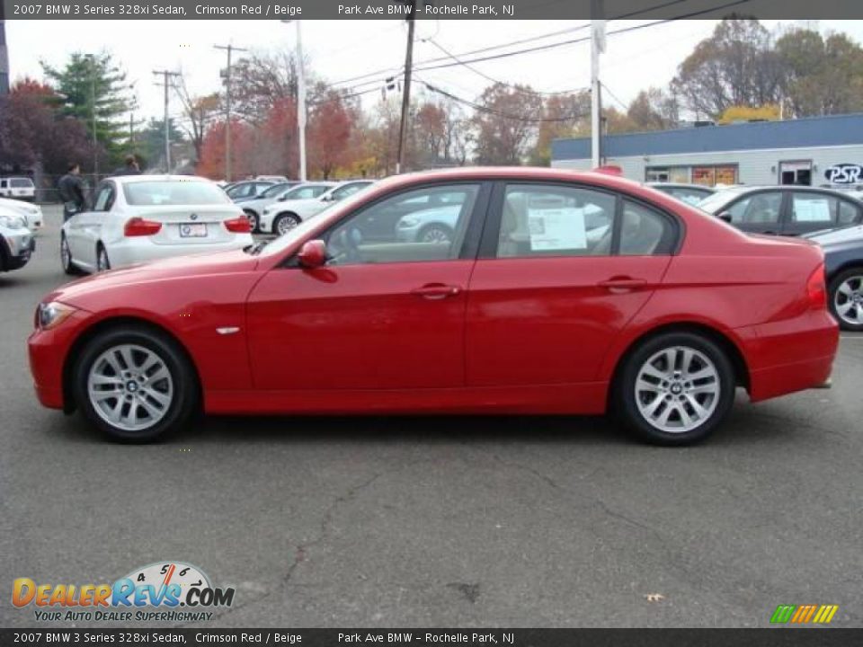 2007 BMW 3 Series 328xi Sedan Crimson Red / Beige Photo #5