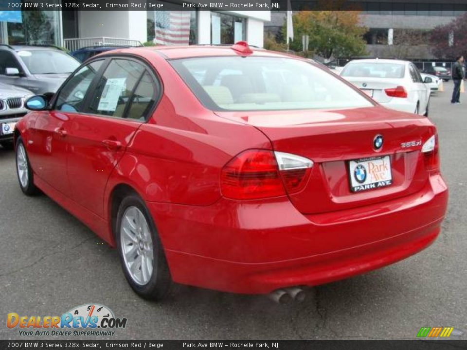 2007 BMW 3 Series 328xi Sedan Crimson Red / Beige Photo #6