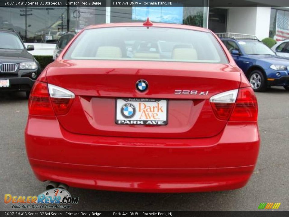2007 BMW 3 Series 328xi Sedan Crimson Red / Beige Photo #7