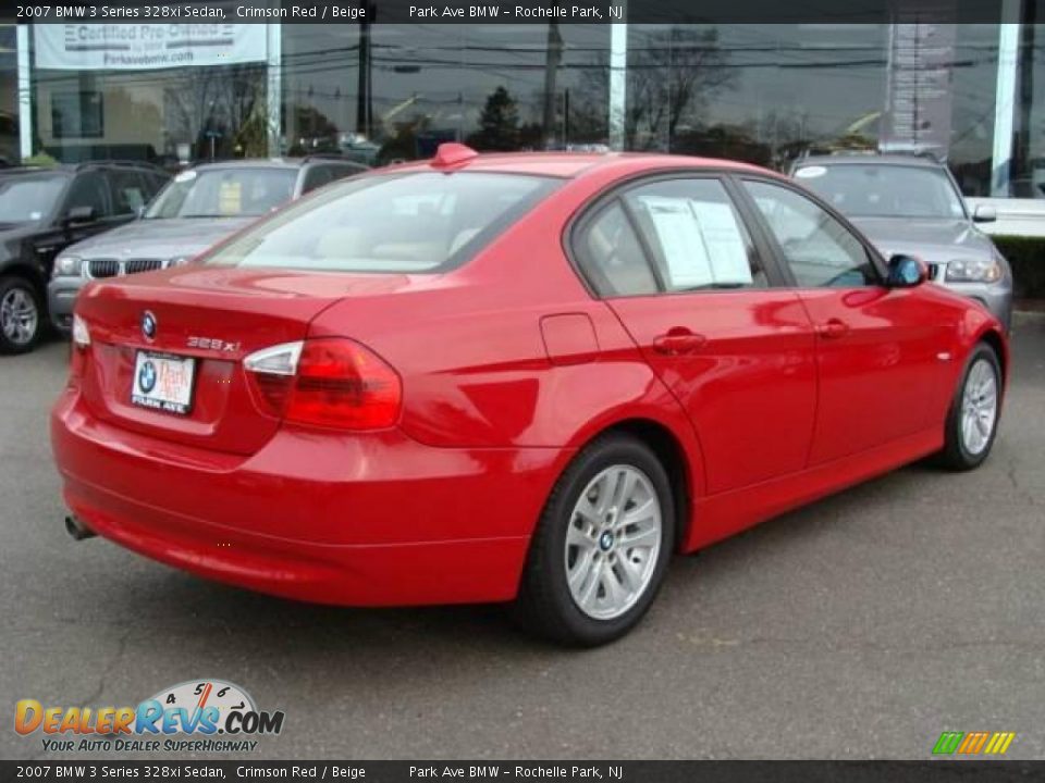 2007 BMW 3 Series 328xi Sedan Crimson Red / Beige Photo #8