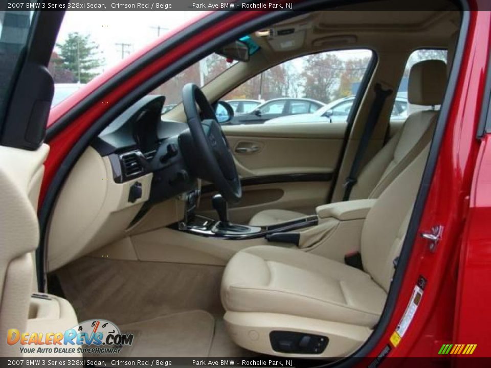 2007 BMW 3 Series 328xi Sedan Crimson Red / Beige Photo #10