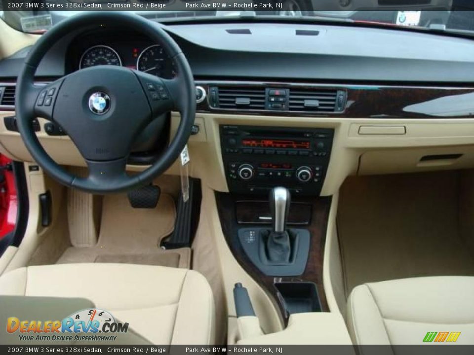 2007 BMW 3 Series 328xi Sedan Crimson Red / Beige Photo #12