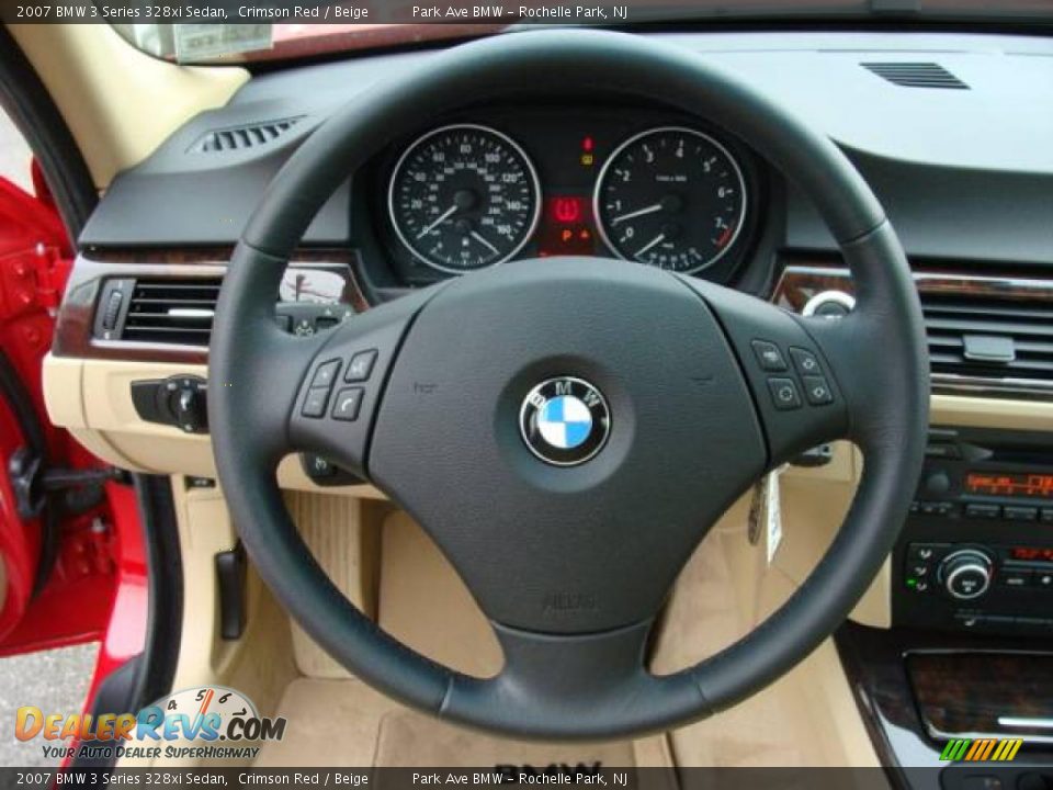 2007 BMW 3 Series 328xi Sedan Crimson Red / Beige Photo #13