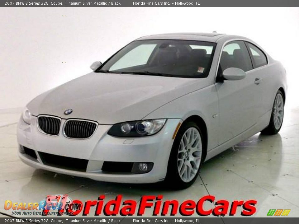 2007 BMW 3 Series 328i Coupe Titanium Silver Metallic / Black Photo #1