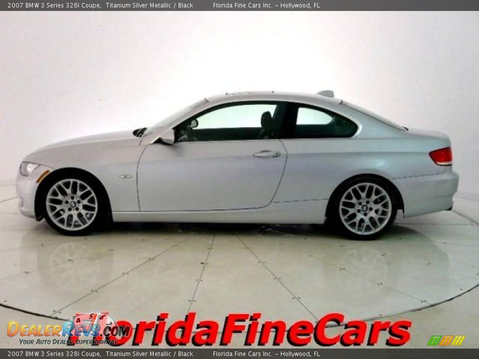 2007 BMW 3 Series 328i Coupe Titanium Silver Metallic / Black Photo #3