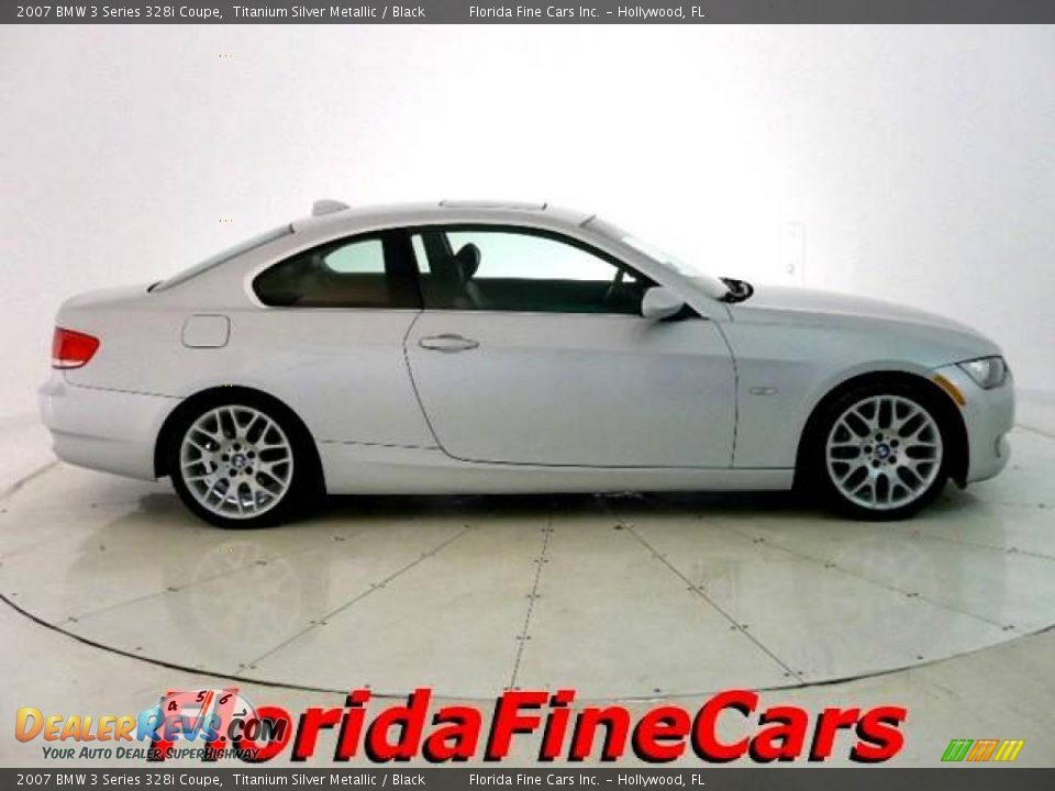 2007 BMW 3 Series 328i Coupe Titanium Silver Metallic / Black Photo #4
