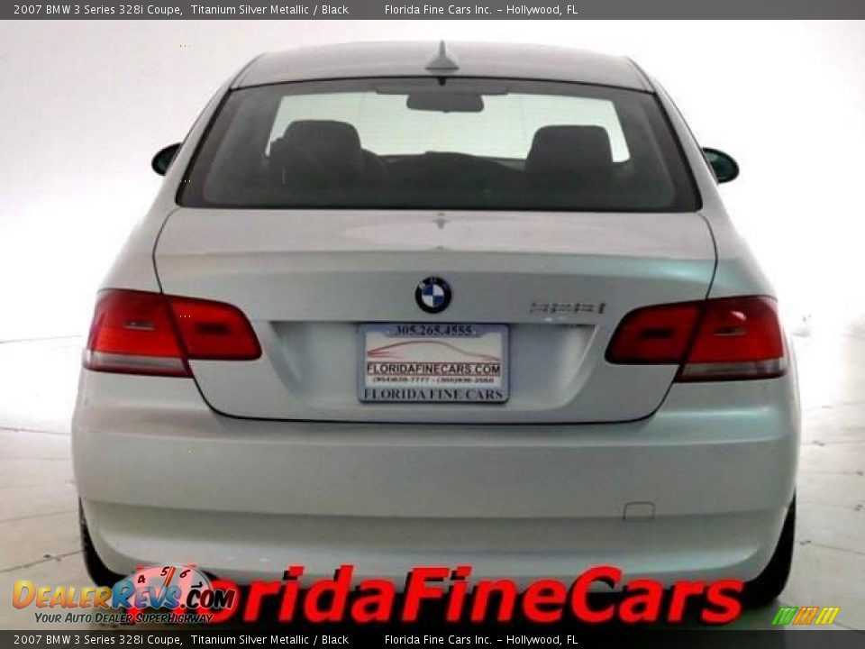 2007 BMW 3 Series 328i Coupe Titanium Silver Metallic / Black Photo #6