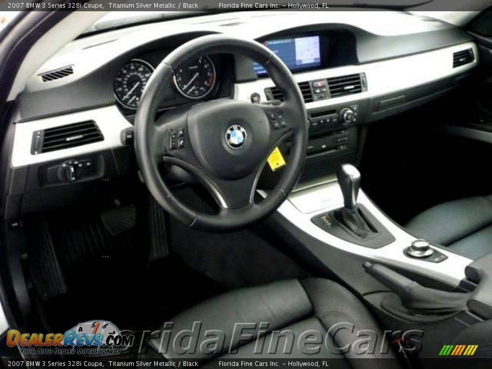 2007 BMW 3 Series 328i Coupe Titanium Silver Metallic / Black Photo #12