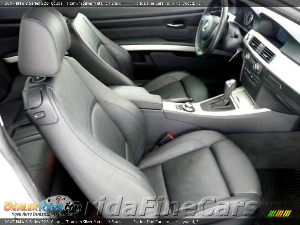 2007 BMW 3 Series 328i Coupe Titanium Silver Metallic / Black Photo #13