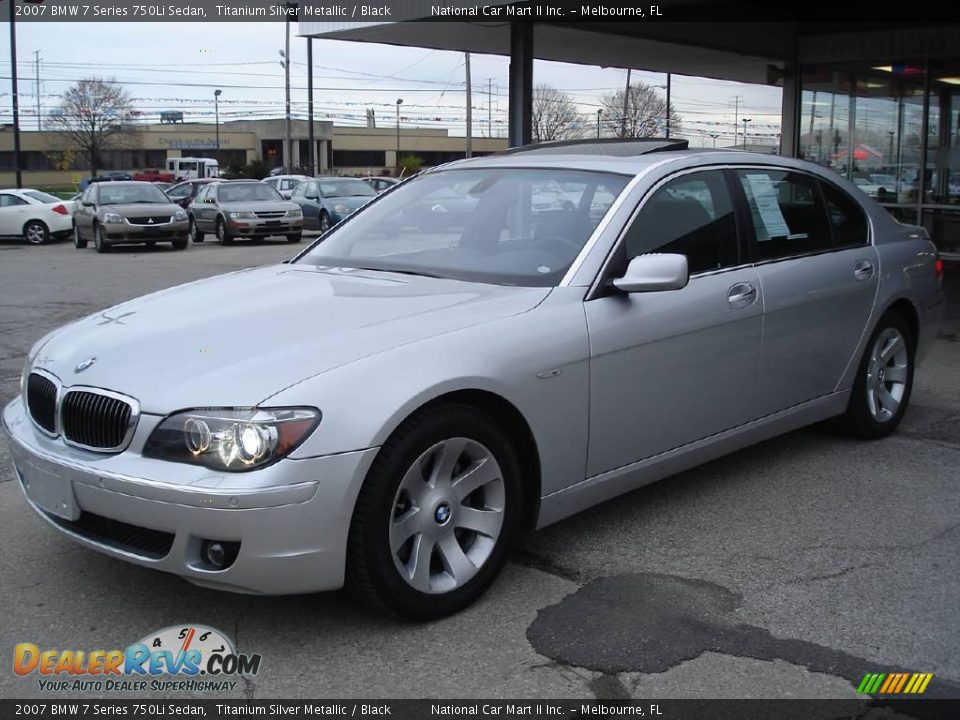 2007 BMW 7 Series 750Li Sedan Titanium Silver Metallic / Black Photo #1