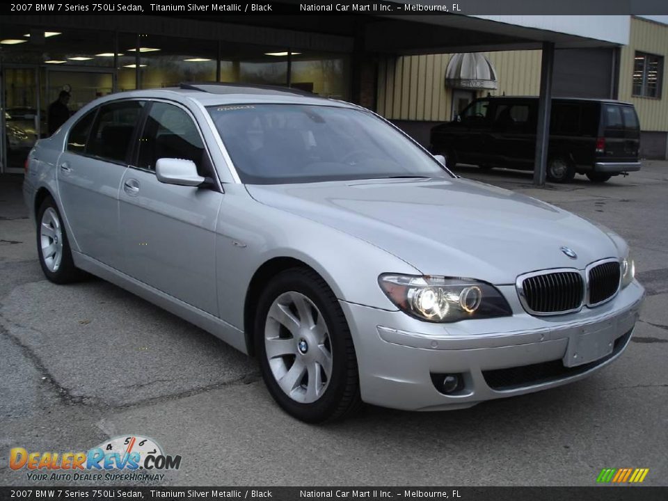 2007 BMW 7 Series 750Li Sedan Titanium Silver Metallic / Black Photo #3
