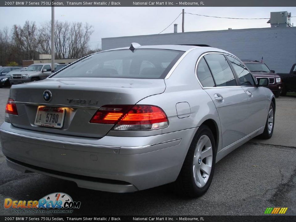 2007 BMW 7 Series 750Li Sedan Titanium Silver Metallic / Black Photo #4