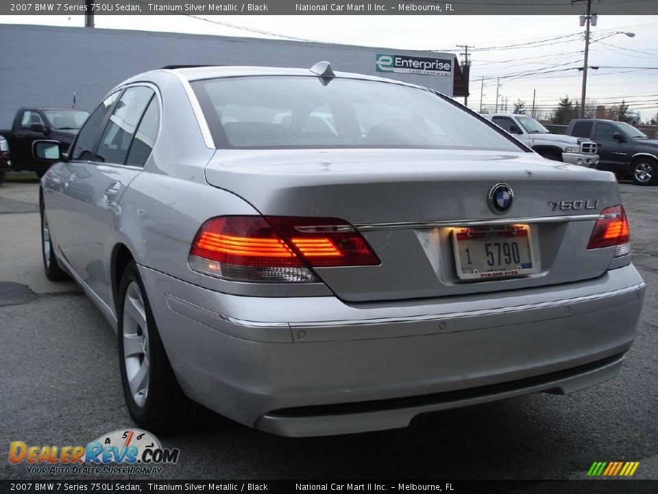 2007 BMW 7 Series 750Li Sedan Titanium Silver Metallic / Black Photo #5