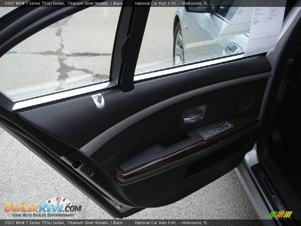 2007 BMW 7 Series 750Li Sedan Titanium Silver Metallic / Black Photo #9