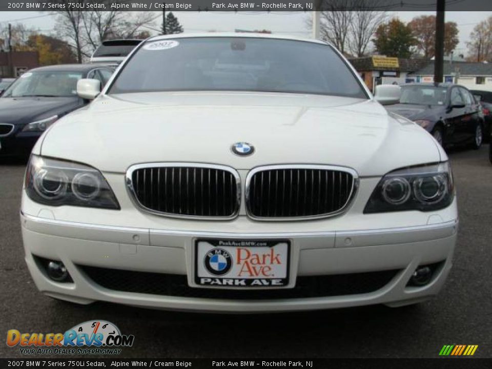 2007 BMW 7 Series 750Li Sedan Alpine White / Cream Beige Photo #3