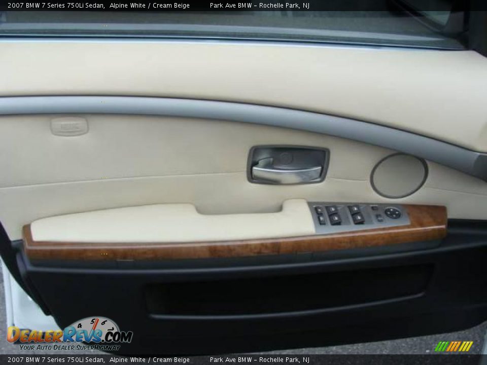 2007 BMW 7 Series 750Li Sedan Alpine White / Cream Beige Photo #9