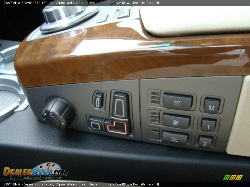 2007 BMW 7 Series 750Li Sedan Alpine White / Cream Beige Photo #11