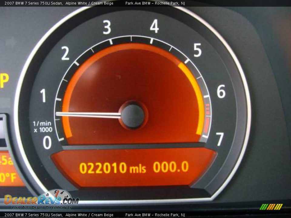 2007 BMW 7 Series 750Li Sedan Alpine White / Cream Beige Photo #14