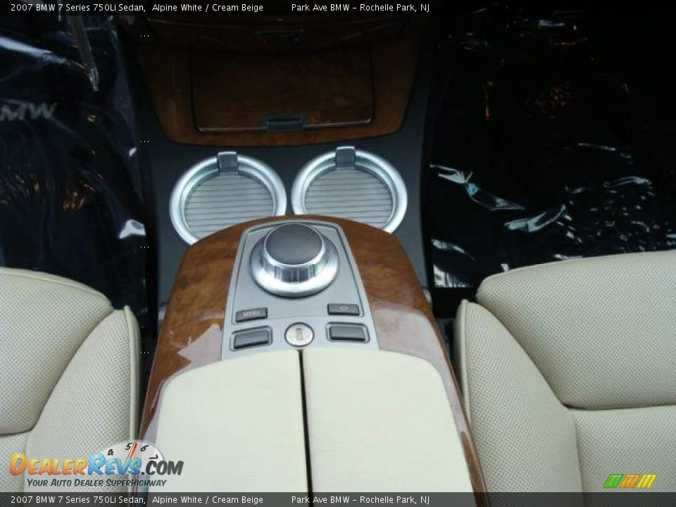 2007 BMW 7 Series 750Li Sedan Alpine White / Cream Beige Photo #16
