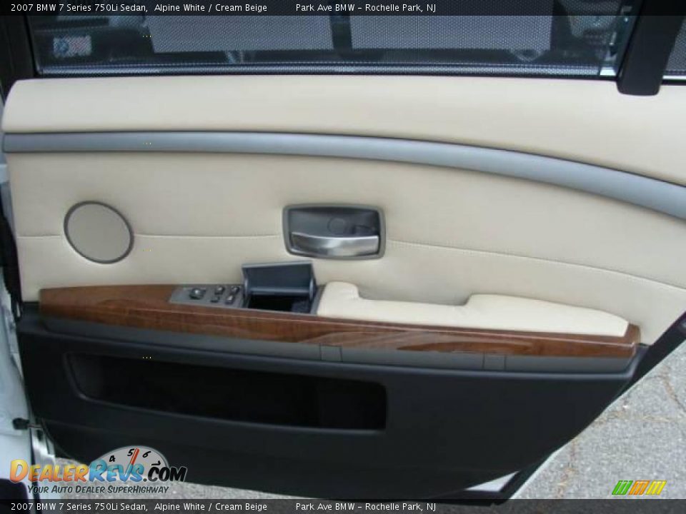 2007 BMW 7 Series 750Li Sedan Alpine White / Cream Beige Photo #19