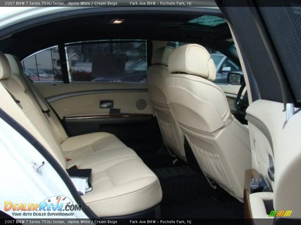2007 BMW 7 Series 750Li Sedan Alpine White / Cream Beige Photo #20