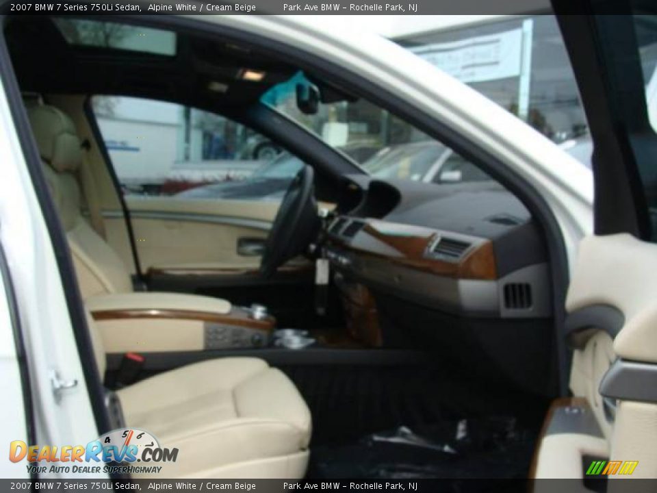 2007 BMW 7 Series 750Li Sedan Alpine White / Cream Beige Photo #22