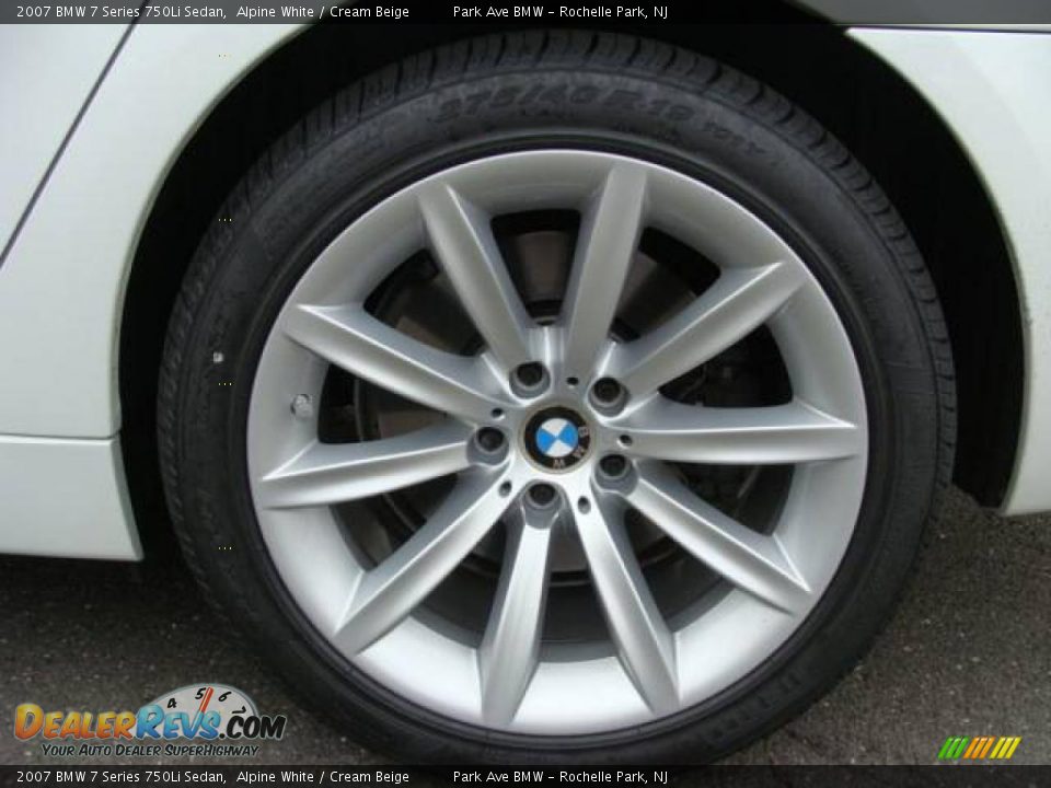 2007 BMW 7 Series 750Li Sedan Alpine White / Cream Beige Photo #23
