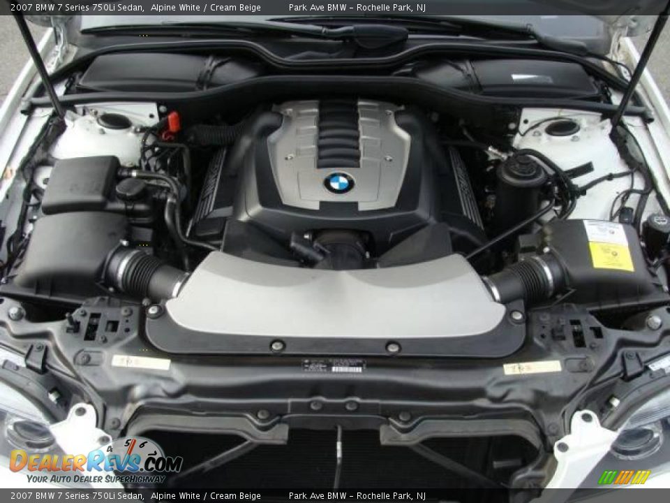 2007 BMW 7 Series 750Li Sedan Alpine White / Cream Beige Photo #25