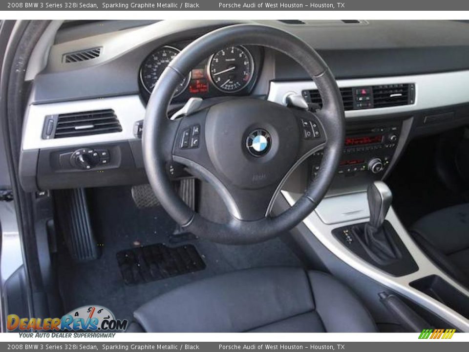 2008 BMW 3 Series 328i Sedan Sparkling Graphite Metallic / Black Photo #6