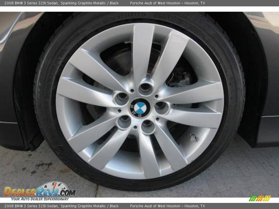 2008 BMW 3 Series 328i Sedan Sparkling Graphite Metallic / Black Photo #9