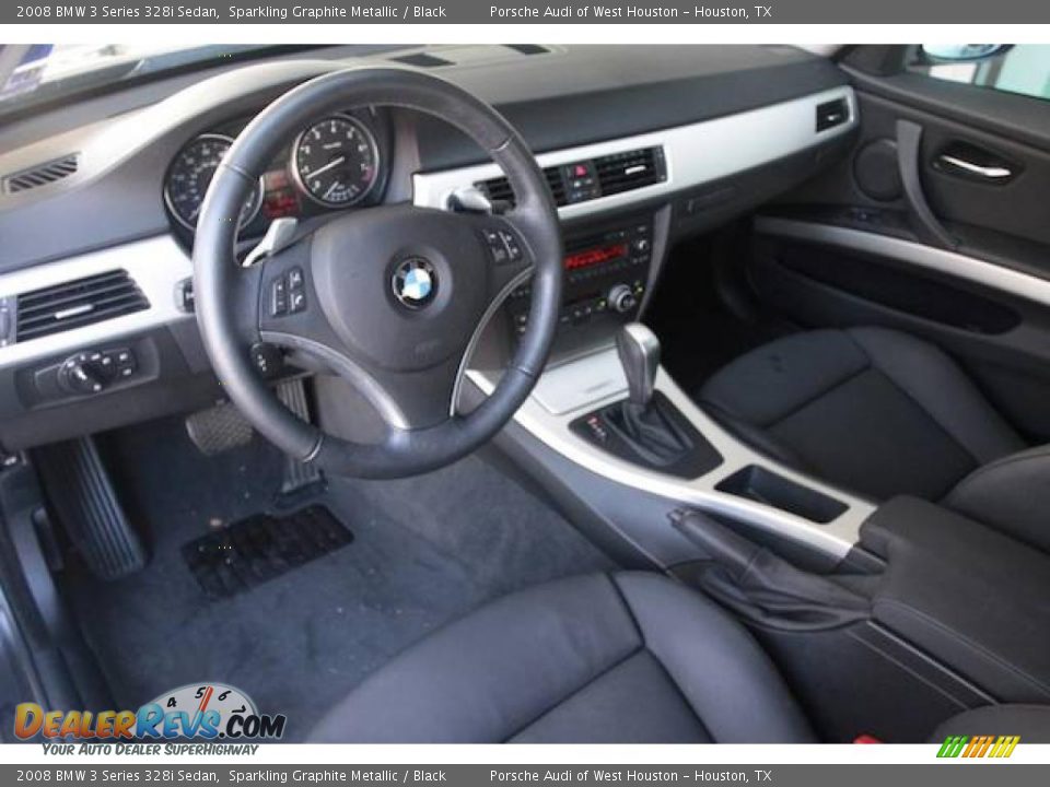 2008 BMW 3 Series 328i Sedan Sparkling Graphite Metallic / Black Photo #17