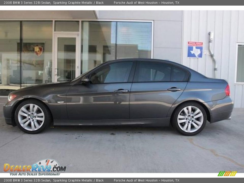 2008 BMW 3 Series 328i Sedan Sparkling Graphite Metallic / Black Photo #18