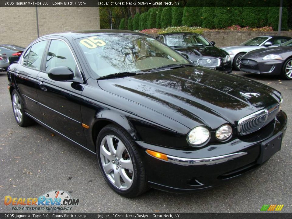 2005 Jaguar X-Type 3.0 Ebony Black / Ivory Photo #3