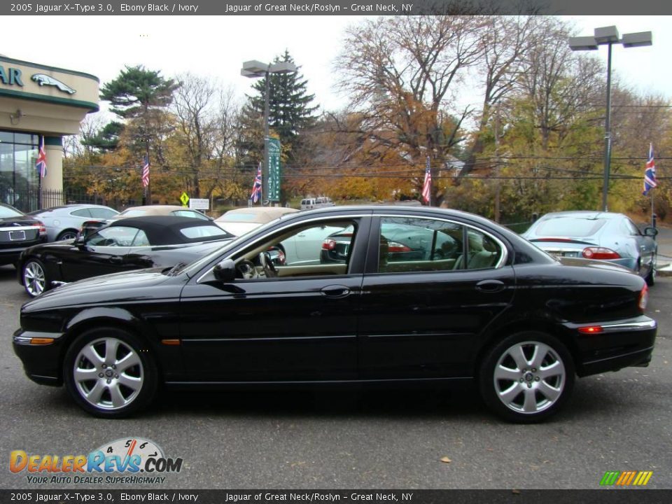 2005 Jaguar X-Type 3.0 Ebony Black / Ivory Photo #4