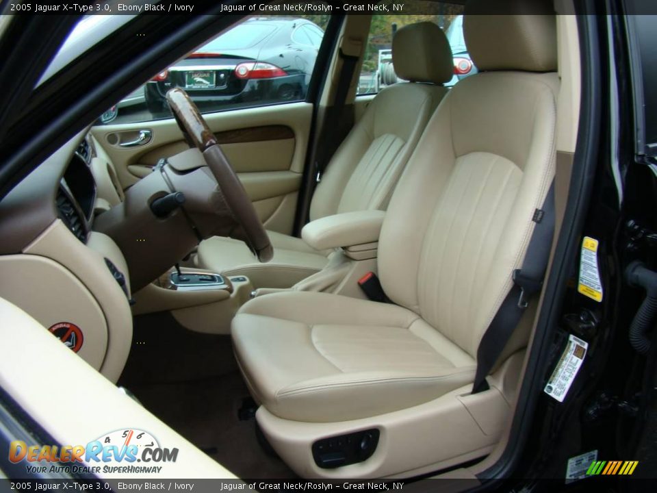 2005 Jaguar X-Type 3.0 Ebony Black / Ivory Photo #12