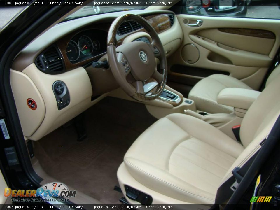 2005 Jaguar X-Type 3.0 Ebony Black / Ivory Photo #14