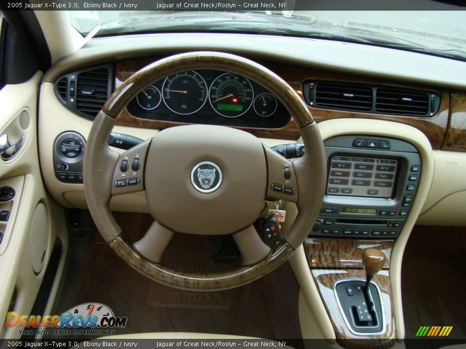 2005 Jaguar X-Type 3.0 Ebony Black / Ivory Photo #15