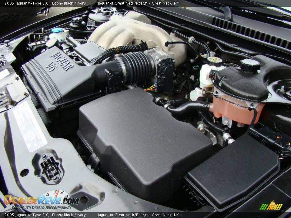 2005 Jaguar X-Type 3.0 Ebony Black / Ivory Photo #26