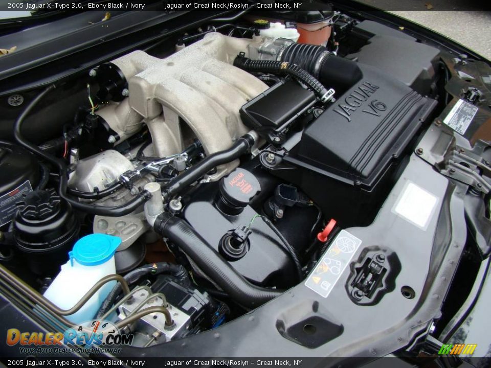 2005 Jaguar X-Type 3.0 Ebony Black / Ivory Photo #27